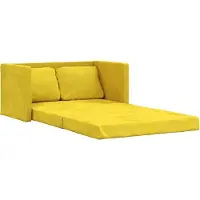 vidaXL Canapé de sol avec fonction sommeil jaune foncé 122x204x55 cm velours