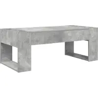 vidaXL Table basse, gris béton, 110 x 50 x 41 cm, matériau de bois