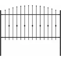 vidaXL Clôture en piquets ASTEN, 200 x 150 cm, acier noir avec revêtement en poudre