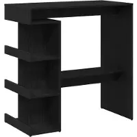 vidaXL Table de bar noir imitation chêne 100 x 48 x 101,5 cm Bois composite