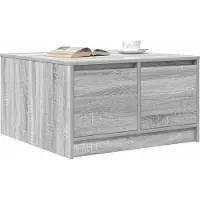 vidaXL Table basse avec tiroirs Gris Sonoma 70,5x70x40 cm