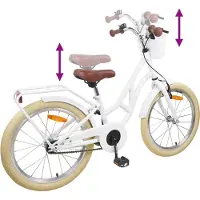 vidaXL Vélo enfant 24 pouces pour enfants de 8 à 12 ans Blanc