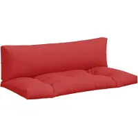 vidaXL Coussins de palette lot de 2 rouge tissu