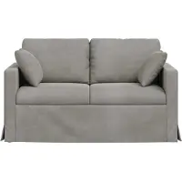 vidaXL Canapé gris clair 138 x 78 x 80 cm Velours