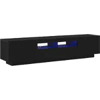 vidaXL : Ensemble de 2 meubles TV, noir, en panneaux de particules
