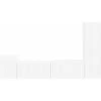 vidaXL : Ensemble de 4 meubles TV, blanc, en panneaux de particules