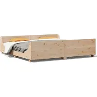 vidaXL Lit en bois massif sans matelas 180x200 pin