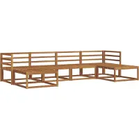 vidaXL Ensemble de canapés d'extérieur 6 pièces en bois massif d'acacia naturel