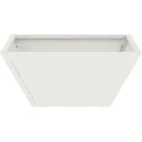 vidaXL Cache-pot de jardin Blanc 35 x 35 x 15 cm Acier laminé à froid