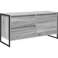 vidaXL : Meubles TV de 100 x 36 x 49,5 cm, en panneaux de particules imitation bois gris Sonoma