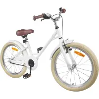 vidaXL Vélo enfant 22 pouces pour enfants de 7 à 12 ans Blanc