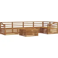 vidaXL Ensemble de canapés d'extérieur , 6 pièces, couleur naturelle
