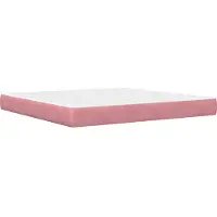 vidaXL Cadre de lit avec matelas avec matelas rose 200 x 200 cm velours