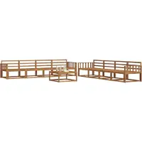 vidaXL Ensemble de canapés d'extérieur 9 pièces en bois massif d'acacia naturel