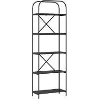 vidaXL Étagère Chêne noir 60 x 30 x 183 cm Bois d'ingénierie