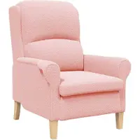 vidaXL fauteuil Rose 76 x 94 x 102 cm Tissu Sharpa