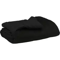 vidaXL Couette toutes saisons rembourrée noire 200 x 220 cm microfibre