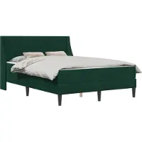vidaXL Cadre de lit avec matelas vert foncé 120 x 200 cm velours