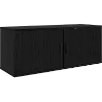 vidaXL Ensemble de 3 meubles TV muraux , noir, aspect chêne, aggloméré