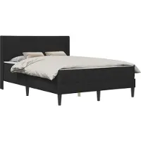 vidaXL Lit avec matelas et tête de lit, noir, 140 x 200 cm, velours