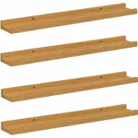 vidaXL Étagères Murales 4 pcs Beige 60 x 9 x 3 cm Bois d'ingénierie