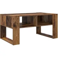 vidaXL Table basse avec rangement Vieux bois 92 x 53 x 45 cm Bois composite