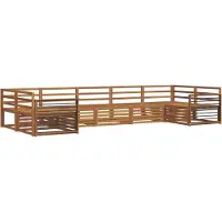 vidaXL Ensemble de canapés 7 pièces en bois massif naturel d'acacia