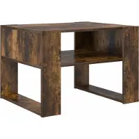 vidaXL Table basse Chêne fumé 66 x 53 x 45 cm Bois composite