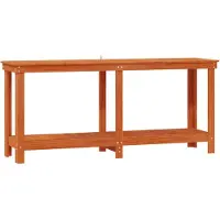 vidaXL Établi brun ciré 180 x 50 x 80 cm Bois de pin massif