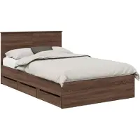 vidaXL Cadre de lit marron aspect chêne 120 x 190 cm Ingénieurs bois