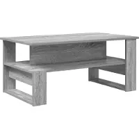 vidaXL Table basse Sonoma gris, 90 x 50 x 40 cm, en panneaux de particules