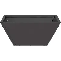 vidaXL Cache-pot de jardin Noir 35 x 35 x 15 cm Acier laminé à froid