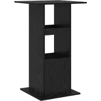 vidaXL Table de bar, aspect chêne noir, 60 x 60 x 100 cm, aggloméré