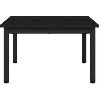 vidaXL Table basse noire imitation chêne 60 x 60 x 36 cm Bois composite