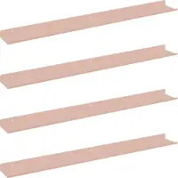vidaXL Étagère Murale avec étagère 4 pcs Rose 80 x 9 x 2,5 cm