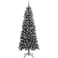 vidaXL Arbre de Noël artificiel vert 180 cm PVC, plastique et acier