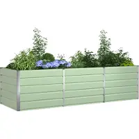 vidaXL Jardinière Vert Pastel 195 X 100 X 45 Cm Acier Galvanisé