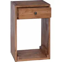 vidaXL Table de chevet Marron 63 x 30 x 79 cm Bois de Mahogany Massif