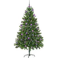 vidaXL Sapin de Noël avec 300 LED avec support Vert 180 cm PE