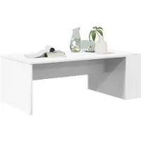vidaXL Table basse blanche 95 x 50 x 34 cm Bois composite