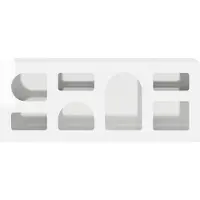 vidaXL Meuble TV ELST, 100 x 35 x 40 cm, blanc brillant, panneaux de particules