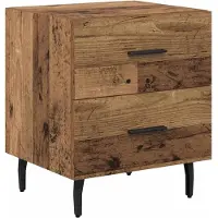 vidaXL Cabinet de chevet avec tiroir Bois ancien 40 x 35 x 47.5 cm