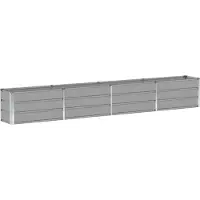 vidaXL Jardinière Gris Clair 320 X 40 X 45 Cm Acier