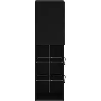 vidaXL Ensemble meuble TV avec LED, noir aspect chêne, 30,5 x 30 x 102 cm