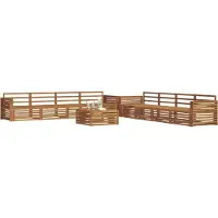 vidaXL Ensemble de canapés d'extérieur 9 pièces en bois massif d'acacia naturel
