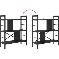 vidaXL Étagère Chêne noir 75 x 30 x 91 cm Bois d'ingénierie