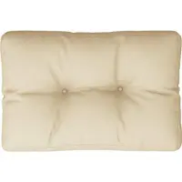 vidaXL Coussin de palette beige 60x40x12 cm tissu