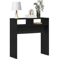 vidaXL Table console Chêne noir 78 x 30 x 80 cm Bois d'ingénierie