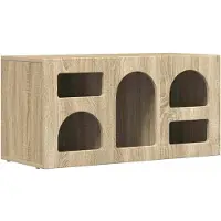 vidaXL Meuble TV ELST, 80 x 35 x 40 cm, imitation chêne Sonoma, panneaux de particules
