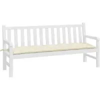 vidaXL Coussin pour banc de jardin Crème 180x50x7 cm Tissu Oxford